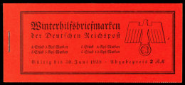 MH WHW Schiffe 1937, Tadellos Postfrisches Heftchen Mit Originalklammerung Und Ohne Aufschlagebug, Mi. 130,-,... - Booklets