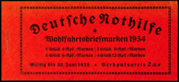 Stände 1934, H-Blätter Durchgezähnt, Postfrisch, 6 Pf. 1 Marke Haftpunkt, Deckel Schwache... - Booklets