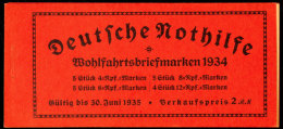 Stände 1934, Markenheftchendeckel Seite 1/4 Und Zwischenblatt, Katalog: MH40 Trades 1934, Stamp Booklet... - Markenheftchen