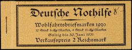 Nothilfe 1930, H-Blätter Nicht Durchgezähnt, Postfrisch, Deckelanschlag Und Beschriftet (Seite 3... - Markenheftchen