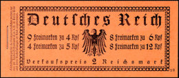 Reichspräsidenten 1932, ONr. 18, Komplettes Postfrischen Markenheftchen, H-Blatt 62 Mit Strichleisten, Mi.... - Markenheftchen