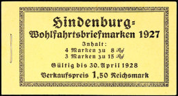 Hindenburgspende 1927, Markenheftchen 24.1A, Postfrisch, Mi. 320.-, Katalog: MH24.1A **Hindenburg-donation... - Booklets