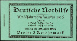 Nothilfe 1926, Markenheftchen 23.1, Tadellos Postfrisch, Mi. 1.100.-, Katalog: MH23.1 **Help In Need 1926,... - Markenheftchen