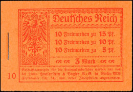 Germania 1919, Kpl. Markenheftchen, Postfrisch, Mi. 500,-, Katalog: MH12A **Germania 1919, Complete Stamp... - Markenheftchen