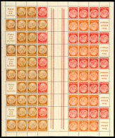 Hindenburg 1939, 3+8+12 Pf., Markenheftchenbogen Postfrisch (senkrecht Mittig Gefaltet), Mi. 450.-, Katalog: MHB52... - Other & Unclassified