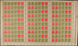 40+60 Pf. Germania, Kompletter Markenheftchenbogen, Postfrisch (mehrfach Senkr. Gefaltet, Teils Etwas Angetrennt,... - Other & Unclassified