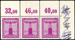 40 Pfennig Parteidienstmarke Mit Falschem Reihenzähler "46" Statt "36", Postfrisch Im Waag.... - Sonstige & Ohne Zuordnung