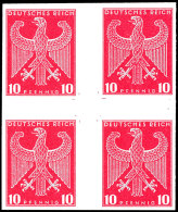 1924/26: Reichsadler Essay Von S.E. Weech, Ungezähntes Herzstück(!) In Rot, Ungebraucht Ohne Gummi, Wie... - Other & Unclassified