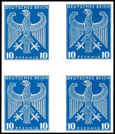 1924/26: Reichsadler Essay Von S.E. Weech, Ungezähntes Herzstück(!) In Blau, Ungebraucht Ohne Gummi, Wie... - Other & Unclassified