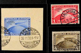 1 Mark Bis 4 Mark Chicagofahrt, Tadellos Gestempelt, Gepr. Schlegel BPP, Mi. 1.000.-, Katalog: 496/98 O/BS1... - Other & Unclassified