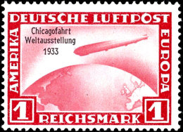 1 Reichsmark Bis 4 Reichsmark, Chicagofahrt 1933, 3 Werte Kpl. Ungebraucht, Mi. 1.200,-, Katalog: 496/98 *1... - Other & Unclassified