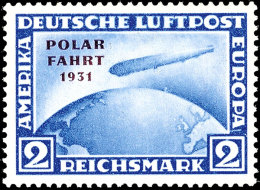 2 Reichsmark Polarfahrt, Aufdruckfehler I "Bindesterich Nach POLAR Fehlt", Tadellos Ungebraucht, Fotobefund H.-D.... - Other & Unclassified