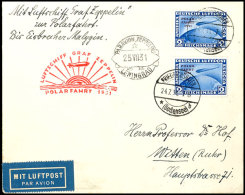2 M. Polarfahrt, 2 Einzelwerte Als Mehrfachfrankatur Auf Entsprechendem Zeppelinbrief Aus FRIEDRICHSHAFEN 24.7.34... - Other & Unclassified