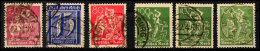 Teilsatz Aus Freim.-Serie Mit WZ Waffeln, Gepr. Infla, Mi. 180.-, Katalog: 184/87 OPart Of A Set From Postal... - Other & Unclassified