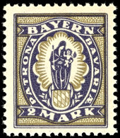 1920, Bayern-Abschied 2 M. Ohne Aufdruck, Tadellos, Mi. 130,--, Katalog: 132III **1920, Bavaria Farewell 2 M.... - Other & Unclassified