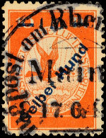 10 Pfg. Bis 30 Pfg. Rhein/Main Und 1 M. Gelber Hund, Je Mit Flugstempel "Mainz", Pracht, 430,-, Katalog: I/IV... - Other & Unclassified