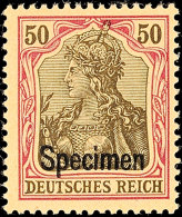 50 Pfg Germania Mit "Specimen"-Aufdruck, Tadellos Postfrisch, Gepr. Jäschke BPP, Mi. 600.-, Katalog: 76SP... - Sonstige & Ohne Zuordnung