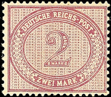 2 Mark Violettpurpur, Neudruck Von 1899, Ungebraucht Mit Originalgummierung - Bis Auf Einen Hellen Zahn Rechts Oben... - Other & Unclassified