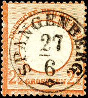 2 1/2 Gr. Mittelrötlichbraun, Großer Schild, Zentrisch Gestempelt Mit TuT-Stempel "SPANGENBERG", Luxus,... - Sonstige & Ohne Zuordnung