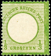 1/3 Groschen Großer Brustschild, Dungelgrausmaragdgrün, Besonderheit "fehlende Zähnungslöcher... - Other & Unclassified