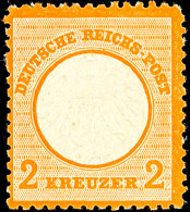 1/2 Gr. Orange, Links Ausgefallenes Zahnloch, Postfrisch, Leichte Gummischürfung Des Rechten Unteren Eckzahns,... - Other & Unclassified