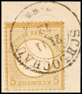 5 Gr. Kleiner Brustschild, Farbfrisch, Mit Preussen-K2 "SCHLOCHAU 21 11 72" (OPD Marienwerder) Auf Weißen... - Sonstige & Ohne Zuordnung