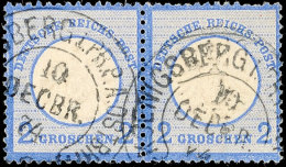 "KÖNIGSBERG I. PR. P.A. OSTBHF.  10 DECBR. 74", Zweimal Klar Auf Waag. Prachtpaar 2 Gramm Großer Schild,... - Other & Unclassified