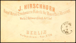 1 Gr. Rosa, Waager. Paar Auf Briefkuvert, Mit K1 "BERLIN P.E.15. 5 8 71" (KBHW 412) Nach Hamburg, Rücks.... - Other & Unclassified