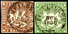 Mi-Nrn. 6a, 7a(2), 7b, 8a+b, 9a Je Tadellos Gestempelt Pracht/Kabinett, Mi. 607,--, Katalog: 6/9 OMichel... - Other & Unclassified