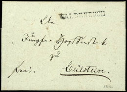 "WALDENBUCH" L1 Auf Sauberem Brief  Mit Kpl. Inhalt Nach Beilstein, 1816  BFWALDENBUCH One-line Cancel On Clean... - Sonstige & Ohne Zuordnung