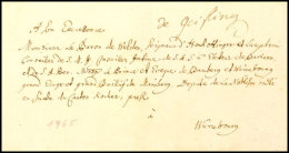 1765, DE GEISLINGEN, Handschr. Ortsangabe, Luxusbrief Mit 7 Zeil. Ergebenheitsadresse, Nach Würzburg ... - Sonstige & Ohne Zuordnung