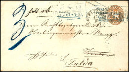 "FRIELENDORF 17.10.1867", EKr. In Schwarz, Zweimal Klar Auf Preußen-Ganzsachenumschlag 3 Sgr. Nach Berlin Mit... - Other & Unclassified