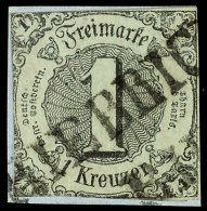 "BIEBRICH" - L1, Herzogtum Nassau, Diagonal Klar Auf Kleinem Briefstück 1 Kr. Im Taxis-Schnitt, Haferkamp... - Other & Unclassified