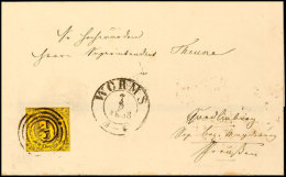 "163" Nebst K2 "WORMS 7 8 1858" Auf Postvereinsbrief, Mit Allseits Breitrandigem Kabinettstück 9 Kr. In... - Sonstige & Ohne Zuordnung