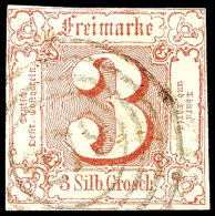 3 Sgr. Braunrot, Voll- Bis überrandig, 4-Ring "279" (Waltershausen", Kabinett, Gepr. Sommer BPP, Katalog: 17... - Other & Unclassified