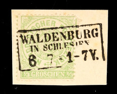 "WALDENBURG IN SCHLESIEN" - Ra3, Klar Und Zentrisch Auf Briefstück Mit NDP 1/3 Gr. Grün Gezähnt,... - Sonstige & Ohne Zuordnung