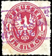 "BERLIN POST-EXP. 7", Ra3 In Sehr Seltener Violetter Farbe Klar Auf 1 Sgr. Rosa (leichte Alterungsspuren), Katalog:... - Other & Unclassified