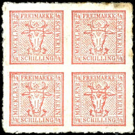 4/4 S. Tadellos Ungebraucht, Gummi Minimal Verlaufen,  Mit Falzrest, Mi. 3500,--, Katalog: 4 *4 / 4 S. In... - Mecklenburg-Schwerin