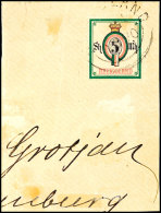 5 Mk Wertziffer Im Oval, Mit Engl. Rundstempel Type V "HELIGOLAND .. 8 1890" Auf Briefstück. Die Marke Ist Im... - Heligoland