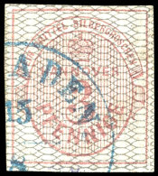 3 Pf/ 1/3 Sgr, Netzwerk Grau, Tadellos Gestempelt, Doppelt Tiefst Gepr. Berger BPP, Mi. 450,--, Katalog: 8b O3... - Hannover