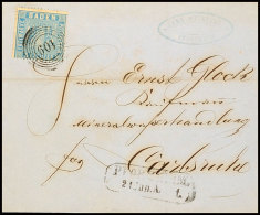 3 Kr. Lebhaftpreußischblau Auf Brief Von "PFORZHEIM 21 JUN 1861" Nach Carlsruhe, Katalog: 10a BF3 Kr.... - Other & Unclassified
