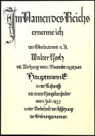 Bestallungsurkunde Vom Oberleutnant A.D. Zum Hauptmann, Mit Originalunterschrift Göring, Mit Großem... - Unclassified