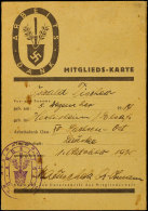Arbeitsdank Gau 15 Sachsen-Ost Mitgliedskarte, RAD Abteilung 5/153, Arbeitsdienst Beginn 5. März 1934, Mit... - Ohne Zuordnung