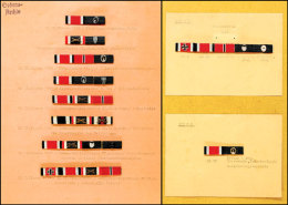 Sammlung Von 29x Bandspangen In Der Ausführung Nach Dem Ordensgesetz Von 1957. Auf Karton Sortiert Und... - Ohne Zuordnung