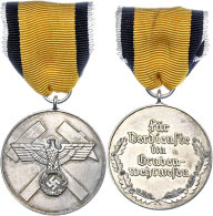 Grubenwehr- Ehrenzeichen (1938-1945), Medaille Buntmetall Versilbert, Am Band, Zustand II., Katalog: OEK 3507... - Unclassified