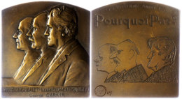 Belgien, Rechteckige Bronzemedaille (ca. 73,05x66,10mm, Ca. 163,30g), 1930, G. Devreese, Auf Das 20jährige... - Other & Unclassified