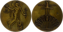 Belgien, Bronzemedaille (Dm. Ca. 50,10mm, Ca. 46,55g), 1930, Von Rau. Av: Schwebende, Geflügelte Weibliche... - Other & Unclassified