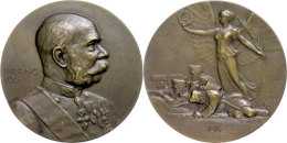 Österreich, Franz Josef I., Bronzemedaille (Dm. Ca. 50mm, Ca. 59,20g), 1914, Von A. Hartig, Auf Den... - Sonstige & Ohne Zuordnung