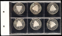 Silbermedaille, 1975, 550 Jahre Landsberger Bayertor, 6 Stück, Je 35 Mm, 986er Silber, 19,9 Gr., PP ... - Sonstige & Ohne Zuordnung