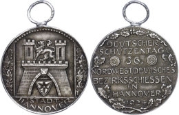 Hannover, Silbermedaille Auf Den Deutschen Schützentag Und Das 36. Nordwestdeutsche Bezirksschiessen In... - Sonstige & Ohne Zuordnung